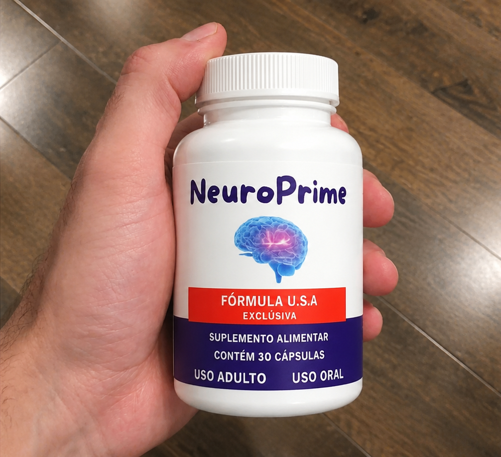 Pote de 30 cápsulas do suplemento NEUROPRIME para zumbido no ouvido